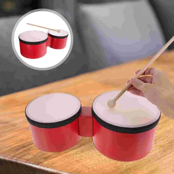 1 Комплект детского образовательного ударного инструмента Практичный барабан Бонго с голенью