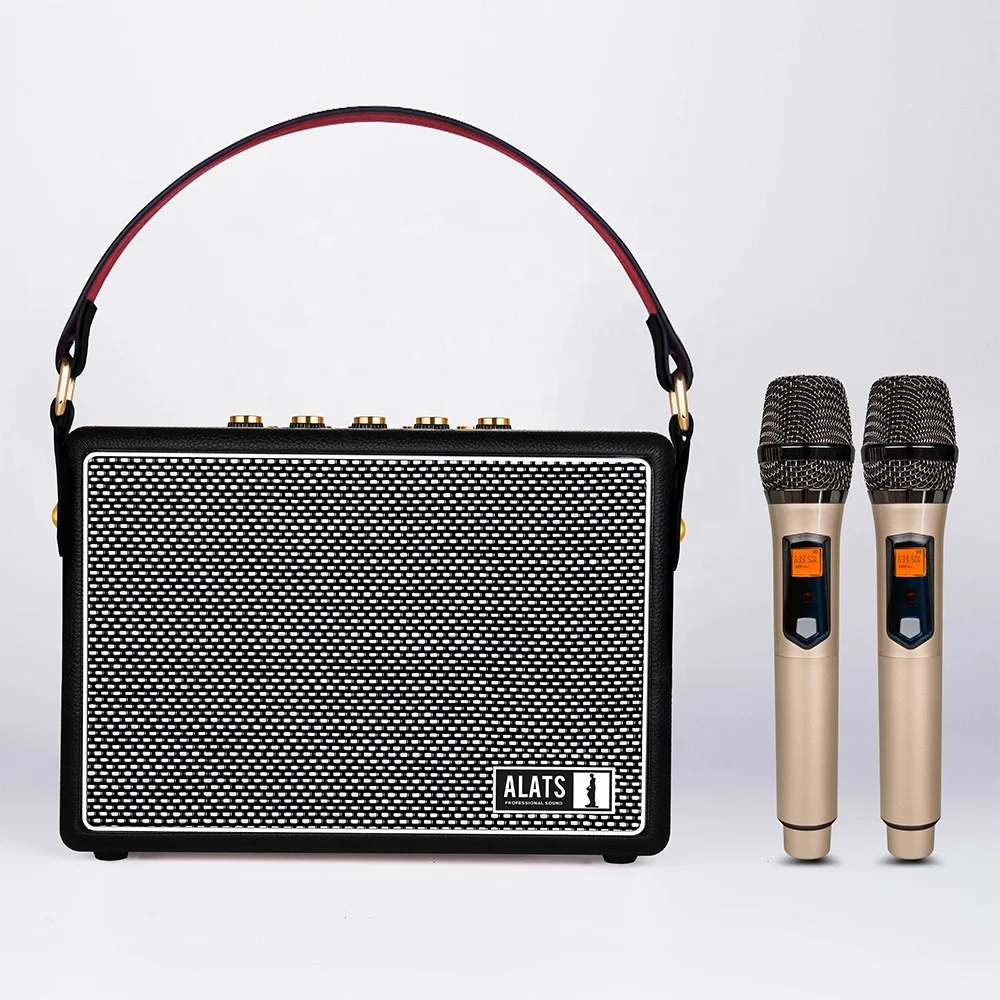 GHD-240 DJ басовый сабвуфер беспроводной динамик мощностью 100 Вт, хорошо используемый мощный басовый динамик для аудиосистемы pro audio с 2 микрофонами