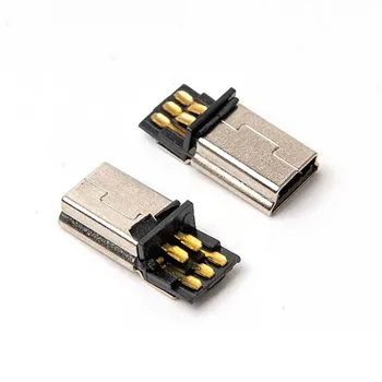 10ШТ USB Двухрядный MINI 2 + 3 USB-разъема, Разъемы для подключения гнезд, Хвостовая заглушка