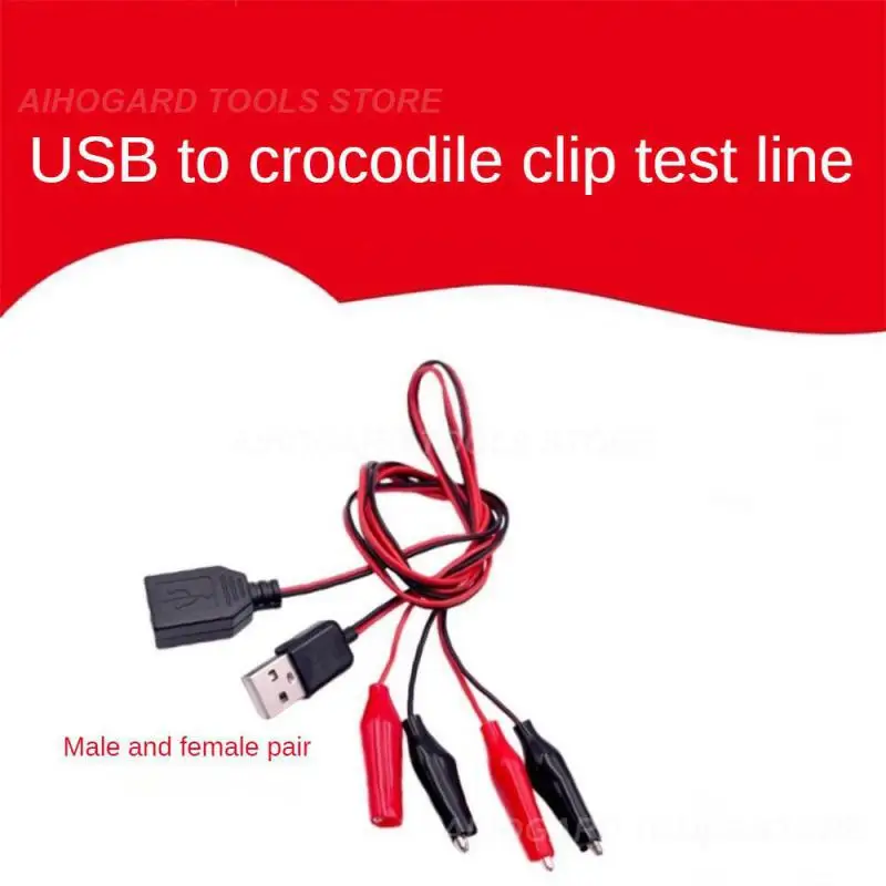 1-7 шт. Тестовые зажимы из крокодиловой кожи, зажим для USB-разъема, провод адаптера питания, кабель длиной 58 см, красный и черный
