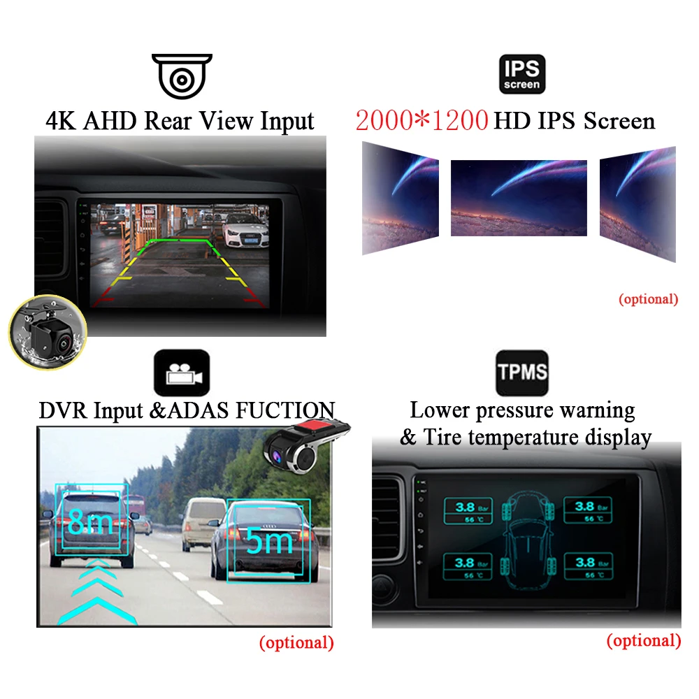 Автомобильный DVD Для KIA K5 2016 2017-2020 Авто Android 13 Радио Стерео Мультимедийный Плеер GPS Навигация Высокопроизводительный HDR QLED BT