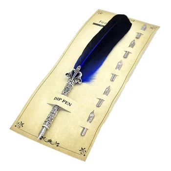 16 Традиционных перьевых ручек с 5 сменными стержнями Для плавного письма, идеально подходящих для каллиграфии и декоративного письма