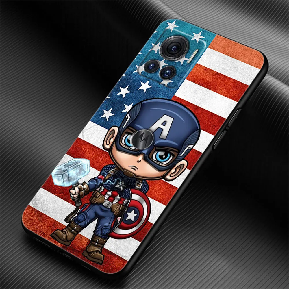 Мстители Капитан Америка Железный Человек Милый Чехол Для Motorola Moto G60 G71 G72 G73 G53 G52 G51 G32 G30 G22 G9 G8 Power Plus Мягкий Чехол