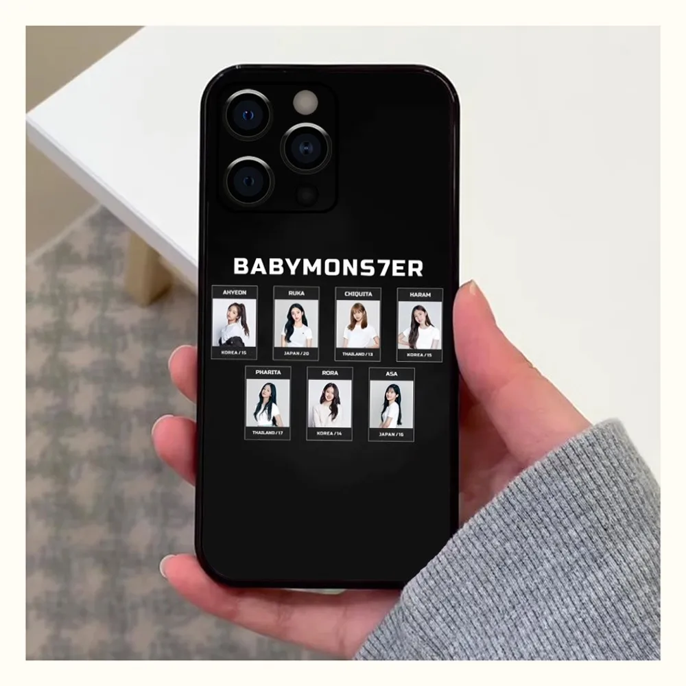 Kpop Чехол для телефона BABYMONSTER для iPhone 11 12 13 Mini 13 14 15 Pro XS Max X 8 Plus SE XR Shell