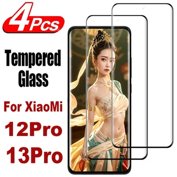 2/4 шт. закаленное стекло для XiaoMi 12 Pro 13Pro 14Pro 3D изогнутое защитное стекло для экрана