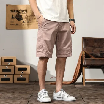 2023 Летние шорты-карго Мужские Хлопковые мужские короткие брюки Камуфляжные шорты-карго в армейском стиле с большими карманами Модная верхняя одежда