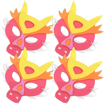 4 шт. Косплей Маска дракона, милая маска животного, маска для вечеринки, забавная маска, детская маска для маскарада