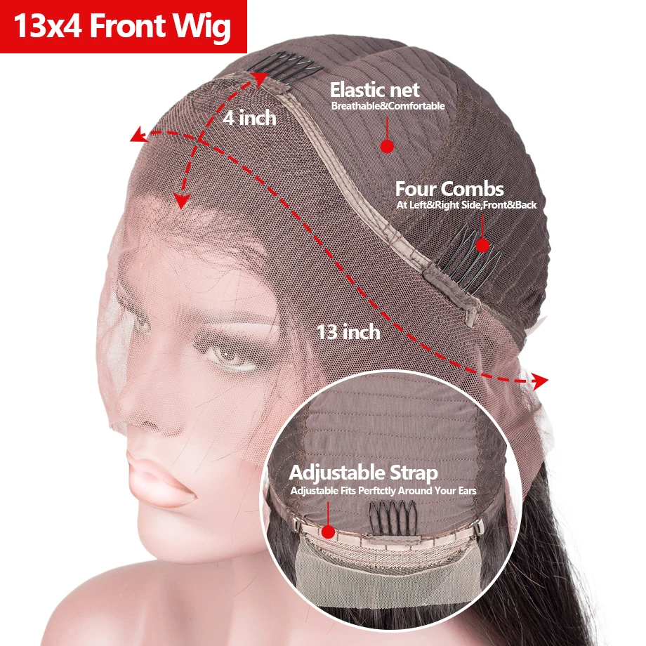 13x4 HD Прозрачные Кружевные Передние парики из человеческих волос, Объемная волна, Кружевной Фронтальный парик, Бразильская объемная волна, парик из человеческих волос.
