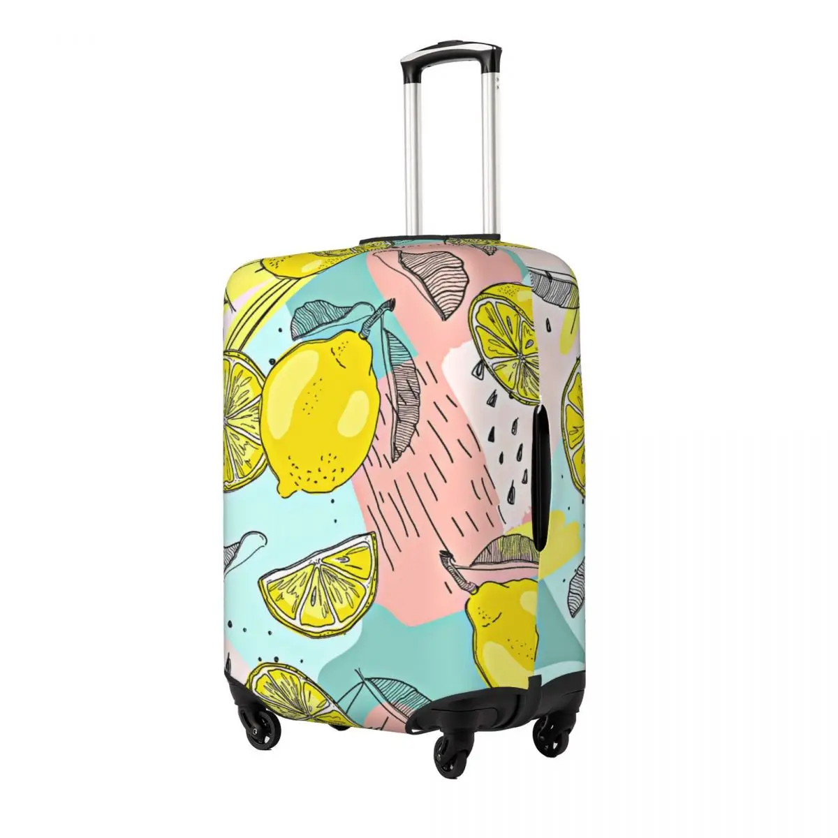 Красочный чехол для багажа с принтом лимона, защитный чехол для дорожного чемодана, Утолщенный эластичный чемодан с застежкой-молнией