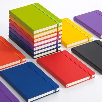A5 A6, красный, синий, эластичный переплет, креативный деловой офисный блокнот, студенческий дневник, блокнот, канцелярские принадлежности