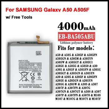  EB-BA505ABN EB-BA505ABU 4000 мАч Аккумулятор Для SAMSUNG Galaxy A50 A505F SM-A505F A505FN/DS/GN A505W A30s A30 + Инструменты