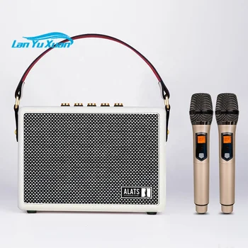 GHD-240 DJ басовый сабвуфер беспроводной динамик мощностью 100 Вт, хорошо используемый мощный басовый динамик для аудиосистемы pro audio с 2 микрофонами