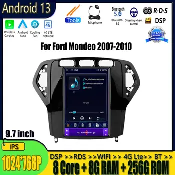 IPS BT Для Ford Mondeo 2007-2010 Carplay Android 13 Автомобильный Радио Мультимедийный Видеоплеер Navigaion Головное Устройство Стерео 2Din Аудио