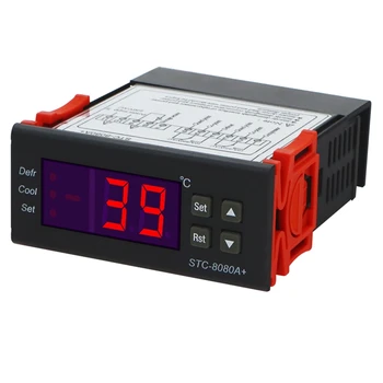 STC-8080A + Цифровой регулятор температуры, регулятор 220 В, Датчик морозильной камеры, гигрометр 40%