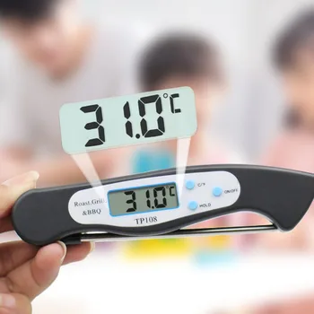 TP108 Складной пищевой термометр на 180 °, программируемый цифровой кухонный прибор для приготовления пищи, барбекю, мясо, датчик температуры типа зонда для барбекю