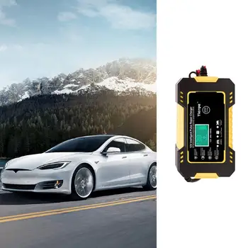 Автомобильное быстрое зарядное устройство 12V с ЖК-экраном Портативное зарядное устройство для автомобиля Защита безопасности 12V