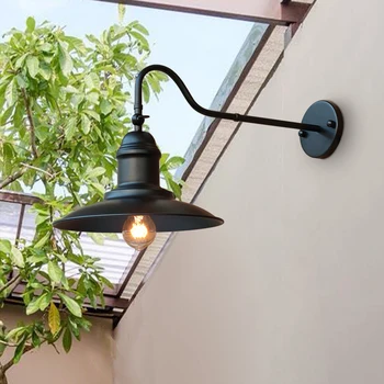 Американский промышленный настенный светильник для крыльца, Уличный светильник для сада во внутреннем дворе