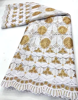 Африканская гипюровая кружевная ткань с блестками 2023, высококачественная Нигерийская французская кружевная ткань для пошива свадебного платья Birdal для вечеринок