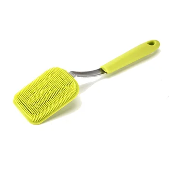 Волшебная щетка для чистки Многофункциональная кухонная щетка для чистки Силиконовая щетка для мытья посуды с длинной ручкой, легко моющиеся щетки 35