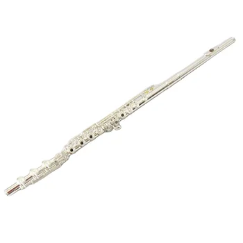 Высококачественный музыкальный инструмент для флейты, профессиональный вертикальный музыкальный инструмент для флейты с массивным серебряным корпусом