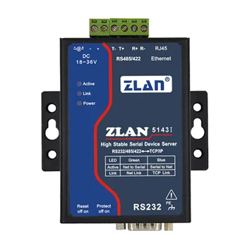 Высокопроизводительный, высокостабильный изолирующий сервер последовательных устройств / шлюзы Modbus, флагманский продукт ZLAN5143I