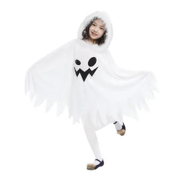 Детский костюм на Хэллоуин для девочки, принцессы-ведьмы-призрака, Кошки-летучей мыши, платье для косплея, светящаяся одежда 2023, одежда для выступлений на сцене для детей
