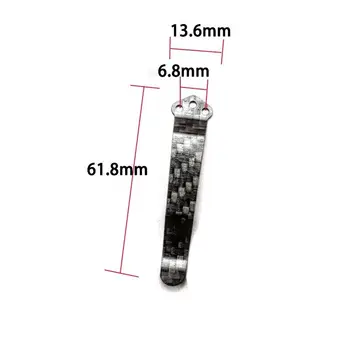 Диаметр отверстия для зажима карманного ножа из углеродного волокна 2,3 мм Расстояние между отверстиями 6,8 мм для Spyderco C81/C14