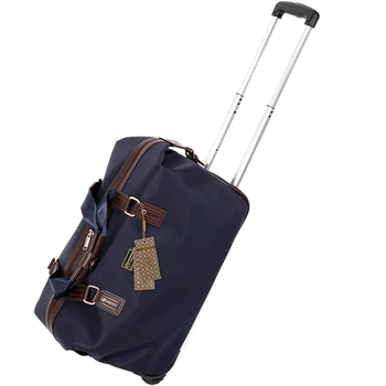 Женский дорожный чемодан большой вместимости, сумки-тележки на колесиках, Оксфордский водонепроницаемый багаж на колесиках, высококачественная сумка на колесиках