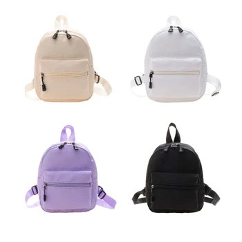 Женский однотонный рюкзак, школьная сумка в элегантном стиле, женский повседневный рюкзак, Модный рюкзак для путешествий, нейлоновый рюкзак для девочек