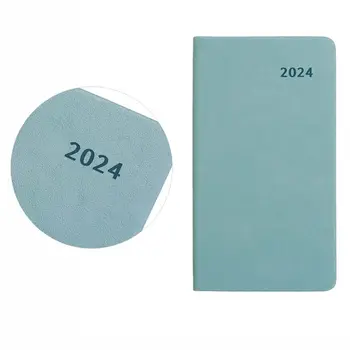 Записная книжка с ежедневным рабочим планом на 2024 год, записная книжка для встреч, ежедневник в твердом переплете