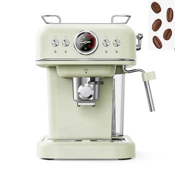 Кофеварка для приготовления капучино-латте, многофункциональная эспрессо-машина с молочной пеной, автоматическая кофемашина для приготовления эспрессо на 20 бар, 950 Вт, зеленая