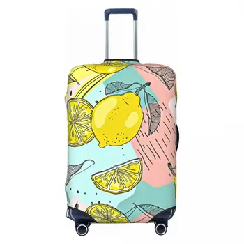 Красочный чехол для багажа с принтом лимона, защитный чехол для дорожного чемодана, Утолщенный эластичный чемодан с застежкой-молнией