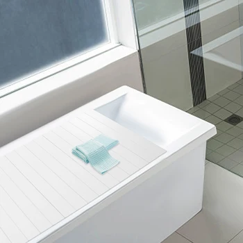 Крышка для ванны, Складная доска, Водонепроницаемая Пылезащитная изоляция поддона для ванны, Прочная панель из ПВХ для домашней ванной комнаты, Спа 75 x 170 см