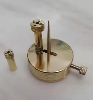 Латунный инструмент для балансировки часов с регулируемой подставкой 8 мм, 9,5 мм, 11 мм для ремонта механизма, стеклянная пылезащитная крышка в комплекте