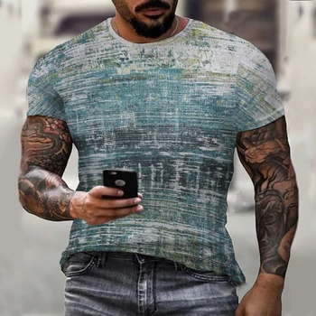 Летняя мужская одежда с 3D креативными граффити на улице Харадзюку, повседневные спортивные футболки свободного размера для фитнеса, быстросохнущая футболка