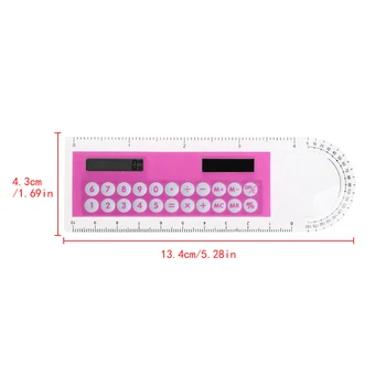 линейка 10 см Мини-Цифровой Калькулятор в 1 Детской Канцелярской Принадлежности Школьные Офисные Подарки