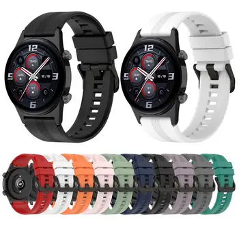 Многоцветный дышащий 17-граммовый браслет для часов, защищающий от пота, 5,5-8,7-дюймовый ремешок для смарт-часов Honor Watch Gs3, силиконовый ремешок