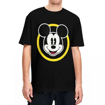 Мужская и женская футболка Forever с Микки Маусом, забавная футболка из 100% хлопка, футболка с коротким рукавом и рисунком, одежда с круглым вырезом, уникальная