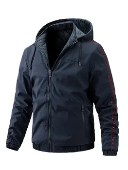 Мужская хлопчатобумажная куртка, зимняя новинка, Корейская версия, двустороннее пальто с капюшоном, Трансграничный модный тренд, Хлопчатобумажная верхняя одежда для молодых людей