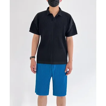 Мужские шорты Miyake, летние баскетбольные спортивные штаны-пятиминутки, простые свободные повседневные брюки с высокой эластичностью, Домашний Пляжный отдых