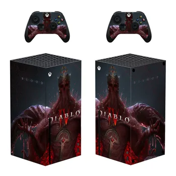 Наклейка-скин для Xbox серии X в стиле Diablo для консоли и 2 контроллеров, виниловая наклейка-защитный скин Стиль 1