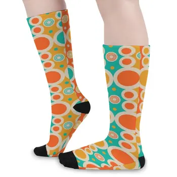 Носки середины века, ретро-винтаж 60-х 70-х, Современные чулки, Зимние женские носки с защитой от пота, Удобные дизайнерские носки для скейтборда