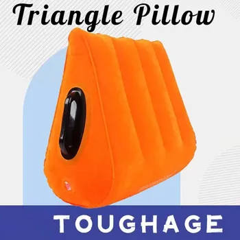 Оранжевая надувная секс-подушка, Треугольная Клиновидная подушка для помощи в позировании, секс-игрушки для пар, Игры для взрослых, Эротическая мебель