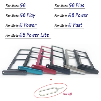 Оригинальный лоток для SIM-карты, слот для чипов, выдвижной держатель, Запасная часть для Motorola Moto G8 Power Lite Plus Play/ G Fast / G Power