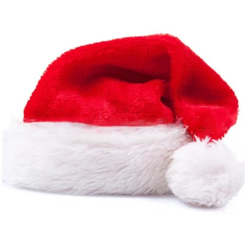 Плюшевая Рождественская Мягкая Шляпа Санта Клауса, Красные Короткие Плюшевые Шляпы Noel, Рождественский Декор, Подарок На Новый Год, Рождественское Украшение