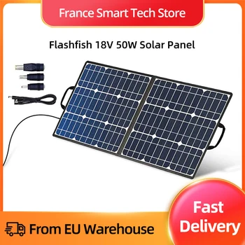 Портативная солнечная панель Flashfish 50 Вт/100 ВТ18 В, Складное солнечное зарядное устройство Flashfish Sunpower, элементы питания 5 В, USB на открытом воздухе для генератора