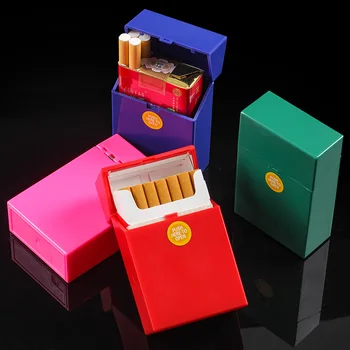 Портсигар РАЗНЫХ ЦВЕТОВ, пластиковый портативный ящик для хранения сигарет, Влагостойкий герметичный портсигар, Аксессуары для курения KI