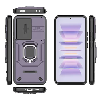 Противоударный Защитный Чехол Для камеры Armor Slide Для Redmi Note 12 PRO PLUS K60 Note 13pro Чехол Для Телефона Xiaomi 13T PRO POCO X5PRO