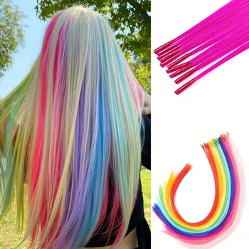 Синтетическая Краска Для Волос Rainbow Для Наращивания Искусственных Волос Цветной Канекалон I-tip Keratin Fusion для Наращивания Прядей Волос