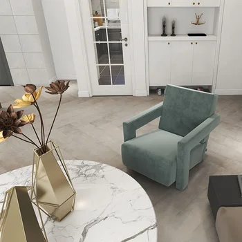 Скандинавский Дизайнерский тканевый диван для спальни, кресло для отдыха, современная мебель для гостиной, креативное кресло с откидывающимся подлокотником